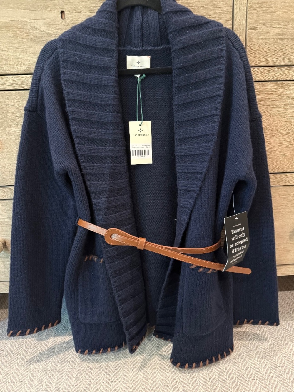 Tuckernuck Navy Blue Open Sweater